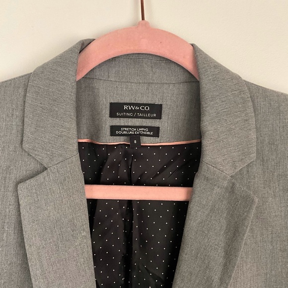 RW & Co Grey Woman’s Blazer Size 8 - Picture 2 of 8